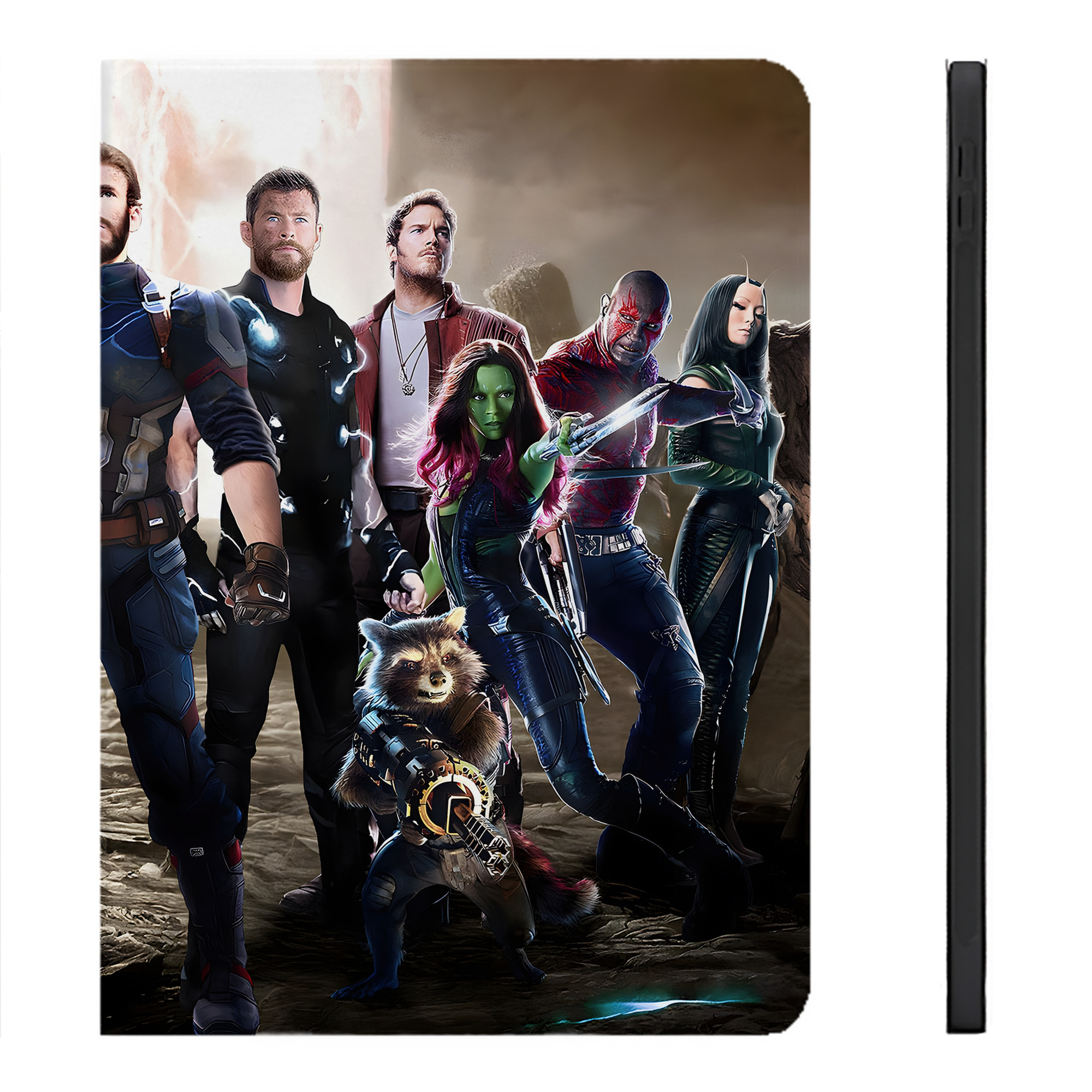 （画像用） アベンジャーズ The Avengers IPadケース ペンホルダー付き ブックスタイルデザイン